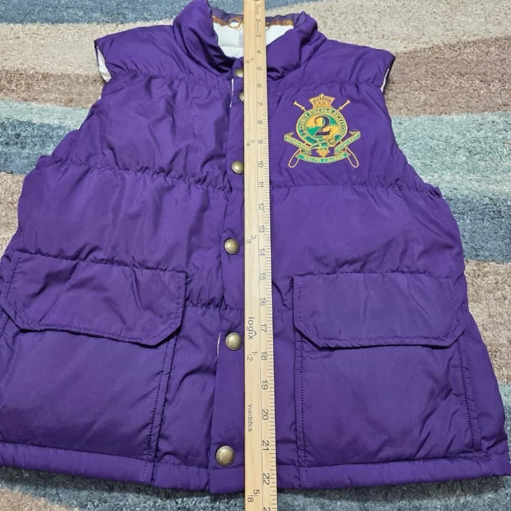 Ralph Lauren County Riders Jockey Club Vest Pony Reversible Down Vest YOUTH XL